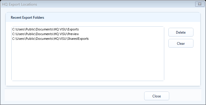HQ VISU Designer 导出位置设置