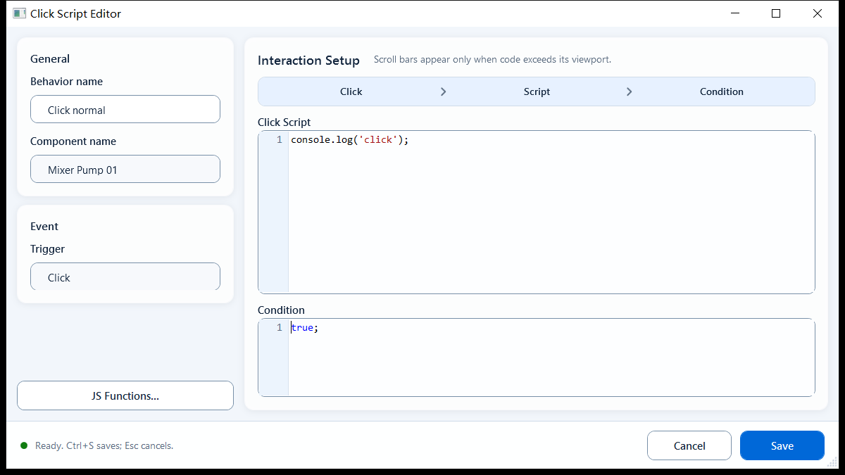 Click Script 点击脚本行为编辑器