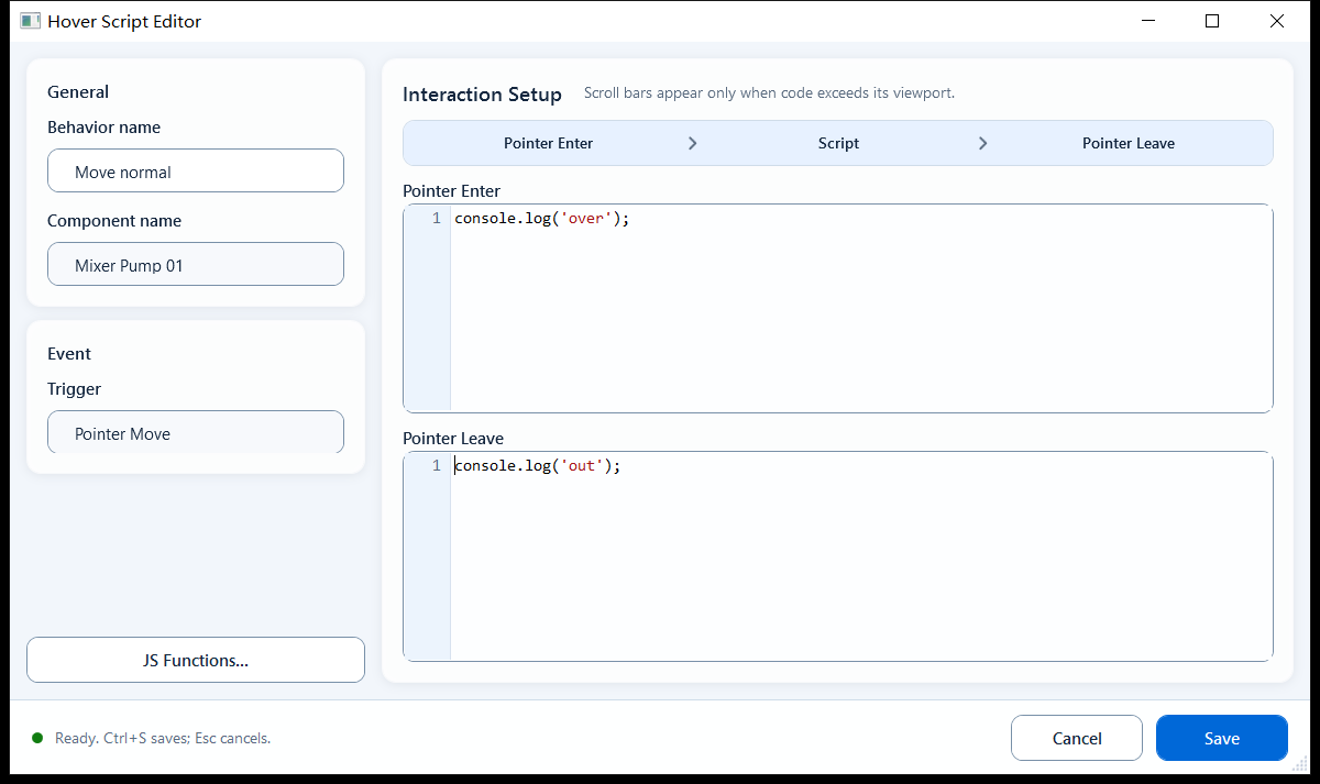 Hover Script 悬停脚本行为编辑器